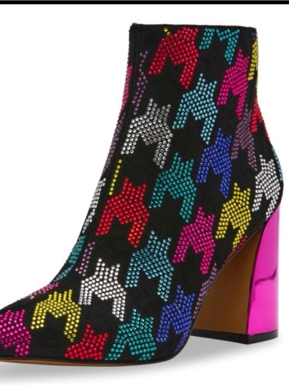 Betsey Johnson Marinna Multicolor Crystal Ankle Boots - Picture 2 of 8